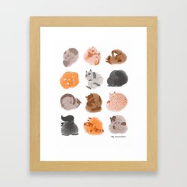 sleepy kittens Framed Art Print