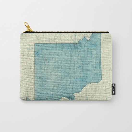 Missouri State Map Blue Vintage Carry-All Pouch