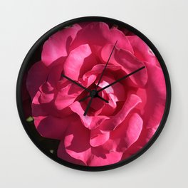 Single Romantic Red Rose Breathtaking Close-Up Wall Clock