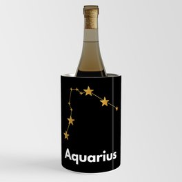 Aquarius, Aquarius Zodiac, Black Wine Chiller