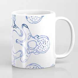 Mandala Vertebrae in watercolour blue Coffee Mug