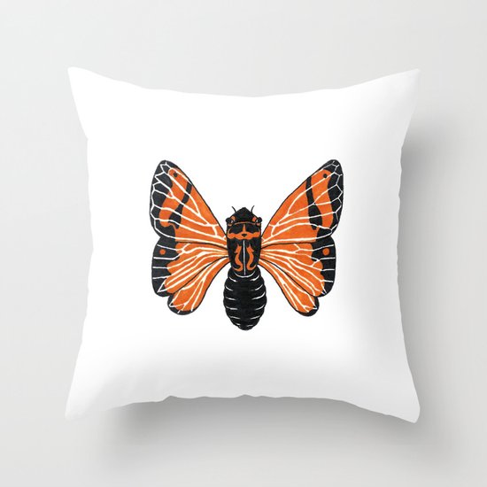 Moth Throw Pillow