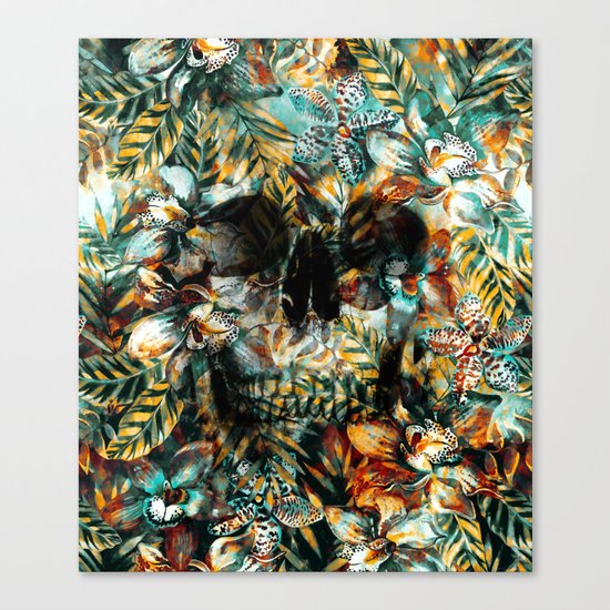 Tropical Skull Canvas Print