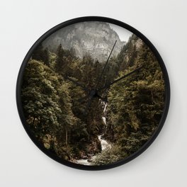 Lauterbrunnen valley | Swiss Alps | wild river | Switzerland | art print | fine art photography | travel print  Wall Clock