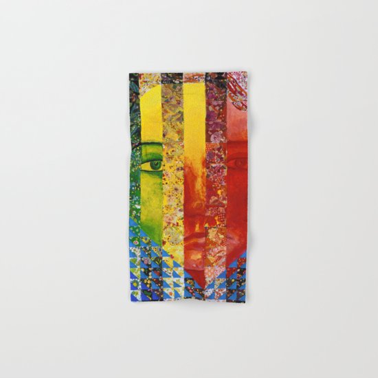 Conundrum I - Abstract Rainbow Goddess Hand & Bath Towel