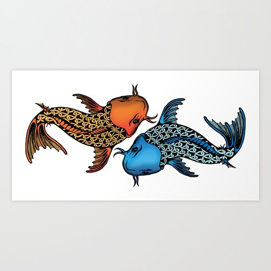 Coyfish Art Print