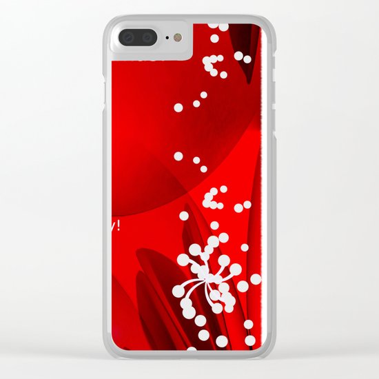 Merry Christmas Clear iPhone Case