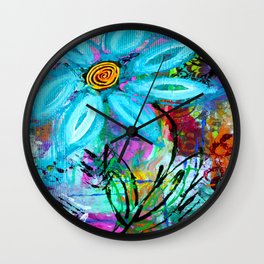 Party Flower Wall Clock