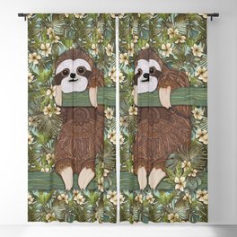 Tropical Sloth Blackout Curtain