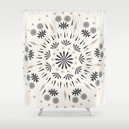 Snowflakes Scandic Nordic Shower Curtain