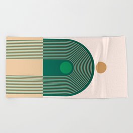 Abstraction_SUNSHINE_SULIGHT_GREEN_NATURE_LINE_ART_0316A Beach Towel