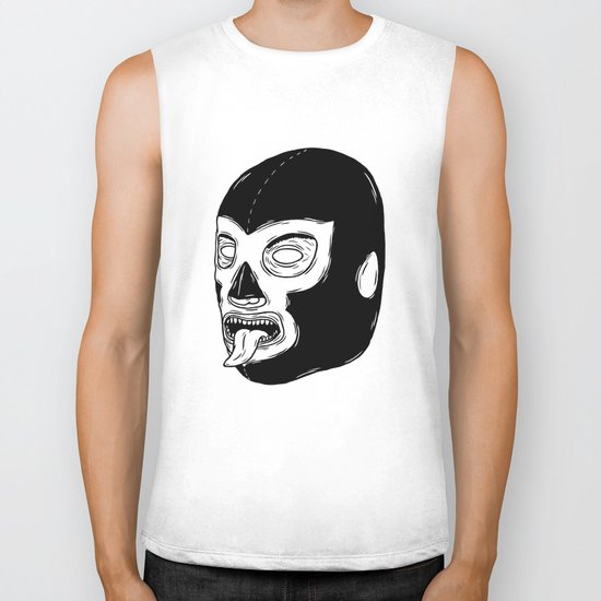 Black Luchador Biker Tank