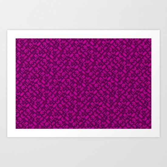 Control Your Game - Tradewinds Fuschia Art Print