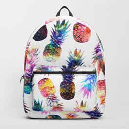 watercolor and nebula pineapples illustration pattern Backpack