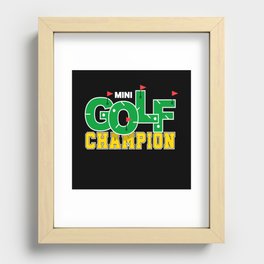 Mini Golf Champion Golfer Recessed Framed Print