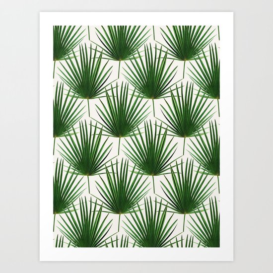 Simple Palm Leaf Geometry Art Print