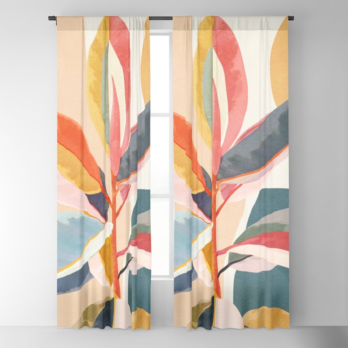 Colorful Branching Out 05 Blackout Curtain by City Art