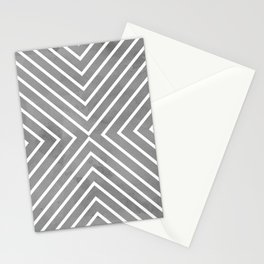 Stripes in Grey Stationery Cards