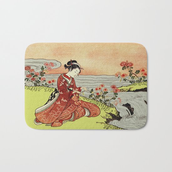 Transformation of Kikujido - Vintage Japanese Woodblock Bath Mat
