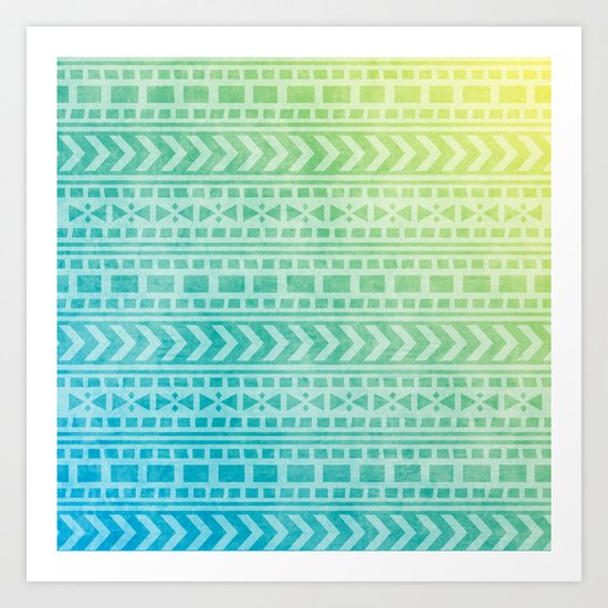 Aztec Pattern 07 Art Print