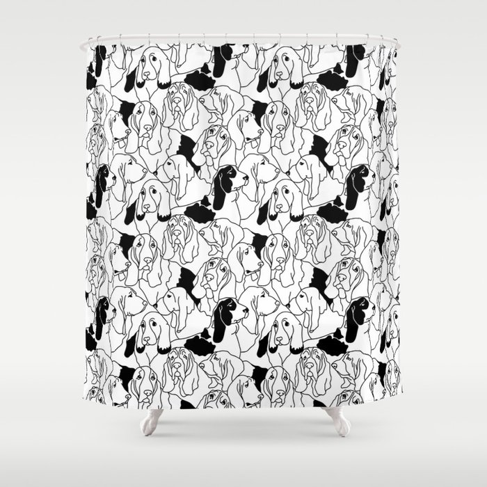 Oh Basset Hound Shower Curtain