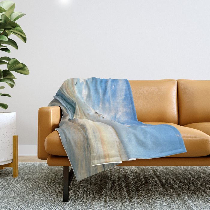 Beach scene throw hot sale blanket