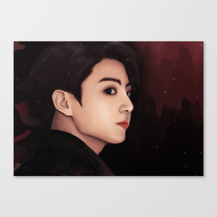 Bts Jungkook Fake Love Fanart Canvas Print By Moritajung Society6