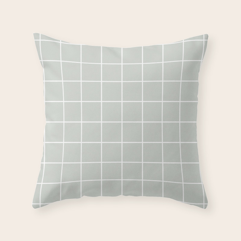 Gray Grey Grid Sea Salt Throw Pillow By Beautifulhomes Society6