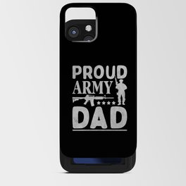 Proud army dad retro Fathers day gift for soldier iPhone Card Case