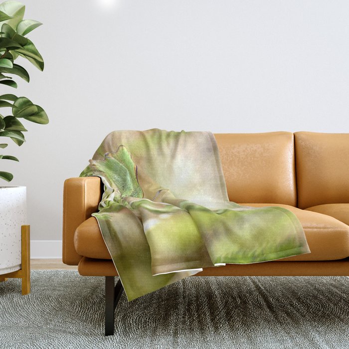 Green Butterfly In The Forest #decor #society6 #buyart Throw Blanket