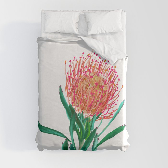 Pincushion Protea Flower Duvet Cover By, Protea Duvet Covers South Africa