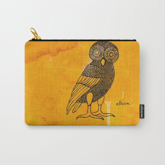 ATHENA'S OWL IN TEA & COFFEE BACKGROUND Carry-All Pouch