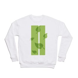 Scattered Green Leaves Crewneck Sweatshirt