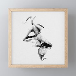 Universe kiss. Framed Mini Art Print