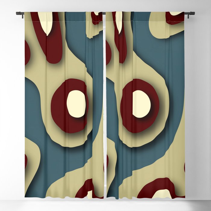 Geometric color mountain 21 Blackout Curtain