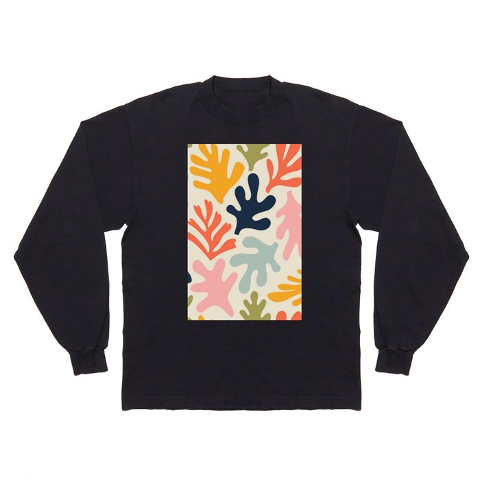 Henri Mattise Inspired Leaf Pattern Long Sleeve T Shirt