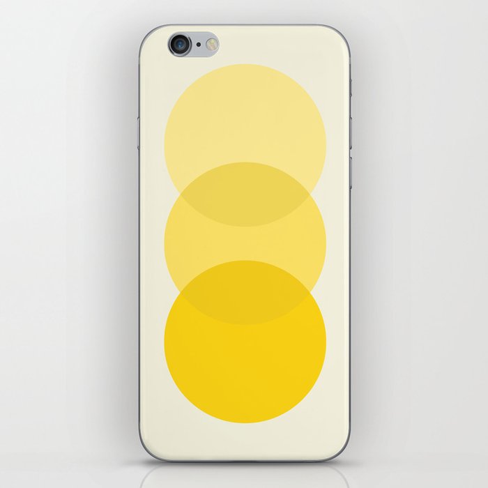 Golden Sunshine Circle Abstract iPhone Skin