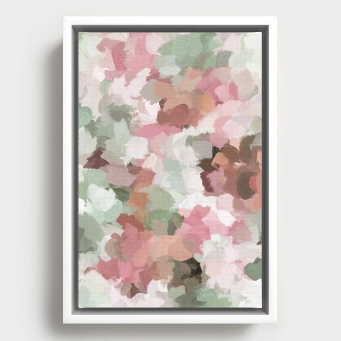 Pink and outlet green abstract art