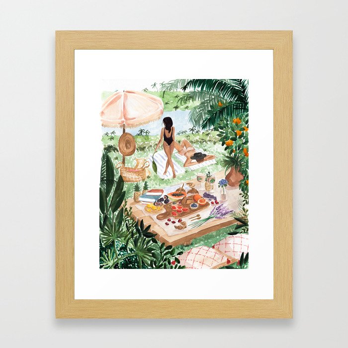 Picnic In the South of France Framed Art Print