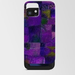 Terraced garden tropical floral Jacaranda lavender fields abstract landscape painting by Paul Klee iPhone Card Case