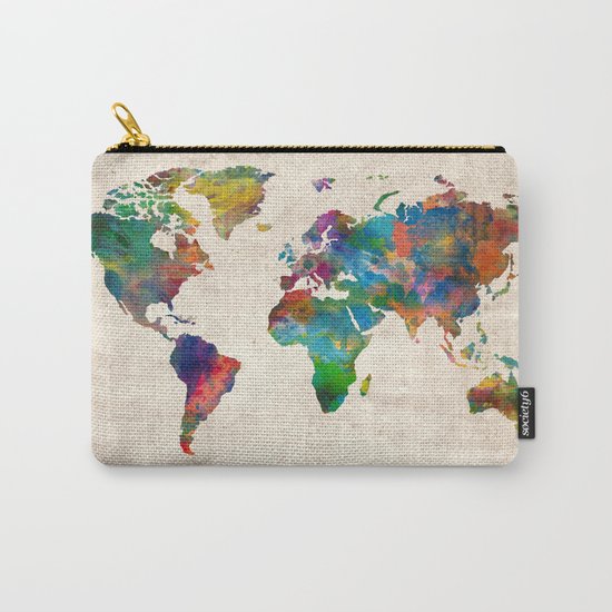 world map Carry-All Pouch