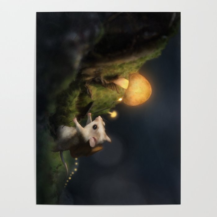 Lighter of Mushroom Lamps Poster
