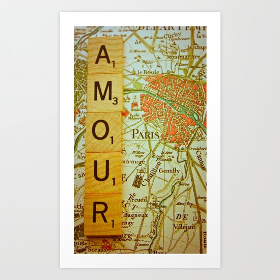 Love, Paris Art Print