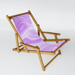 Aesthetic Soft Lilac Crystal Marble Sling Chair
