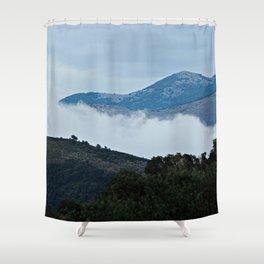 Hills Clouds Scenic Landscape 5 Shower Curtain