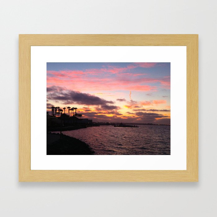 San Diego Sunset Framed Art Print