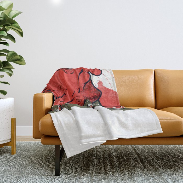 Animal Farm Throw Blanket by AyrAdventures Society6