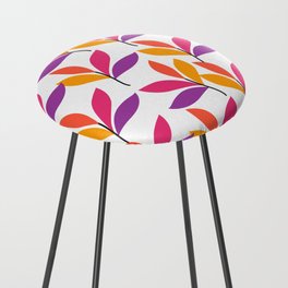 Multicolor leaves pattern! Counter Stool