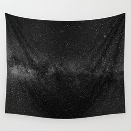 The Starry Sky (Black and White) Wall Tapestry