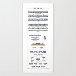Guide - The Transit of Greater New York City Art Print